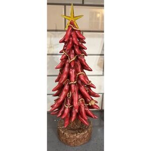 Red Chili Pepper Christmas Tree Resin‎ Musical Star Southwest Plays Music
